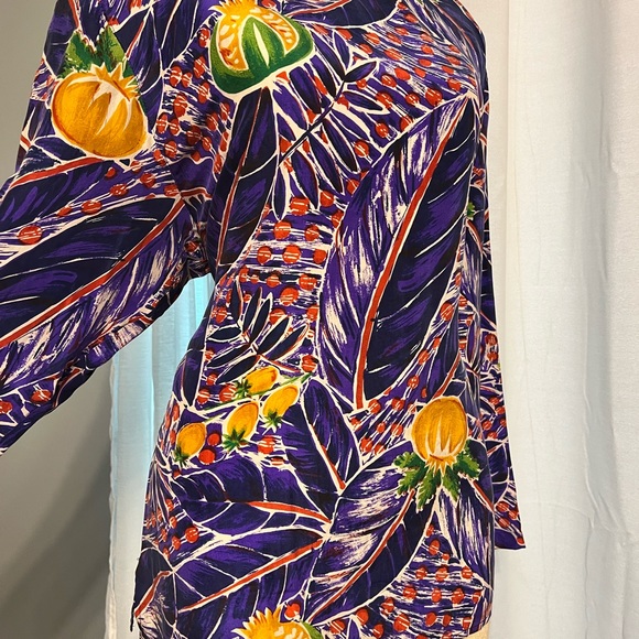 VINTAGE 90s IB DIFFUSION SILK SKIRT AND BLOUSE SET WOMEN'S SIZE 10 MAXY SKIRT - Picture 2 of 10